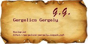 Gergelics Gergely névjegykártya