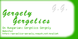 gergely gergelics business card